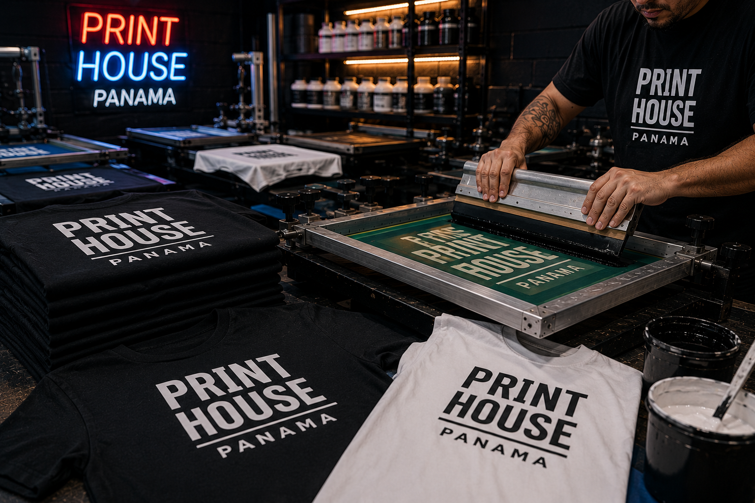 Serigrafía para marcas, uniformes y producción textil.