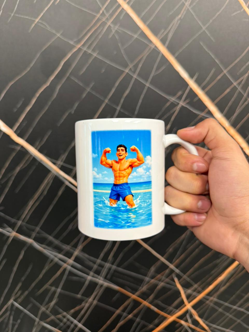 taza blanca con diseño personalizado